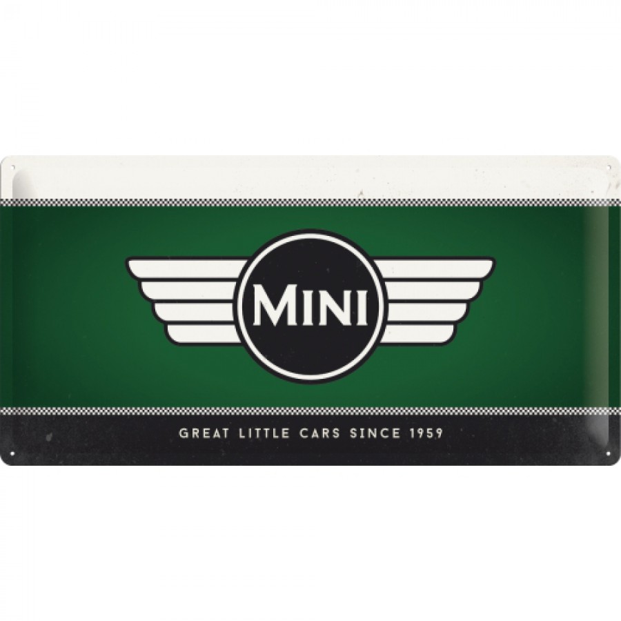 Placa metalica 25X50 Mini Logo Green