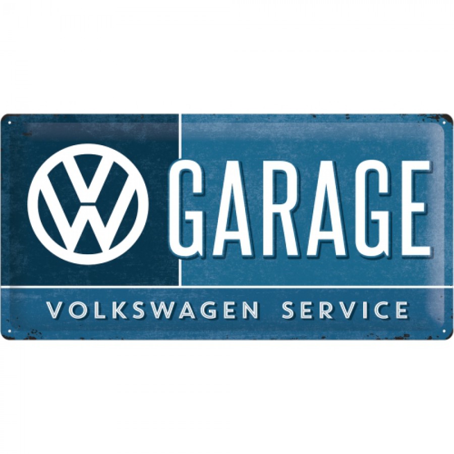 Placa metalica 25X50 Volkswagen Garage