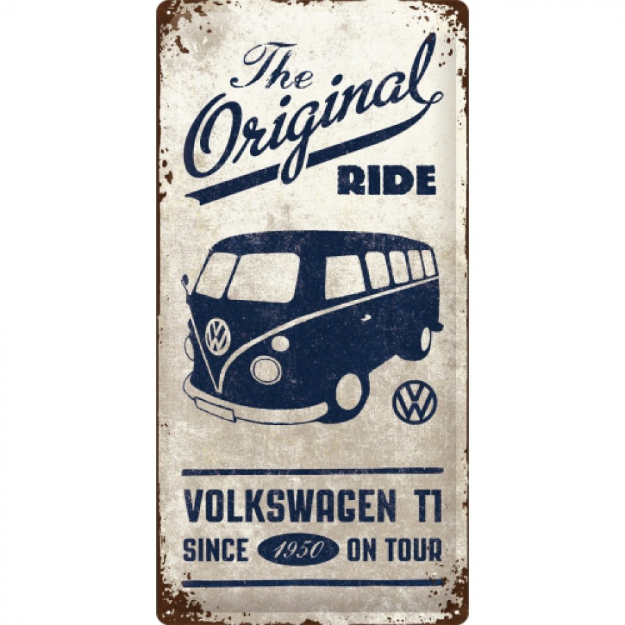 Placa metalica 25x50 Volkswagen Bulli The Original Ride