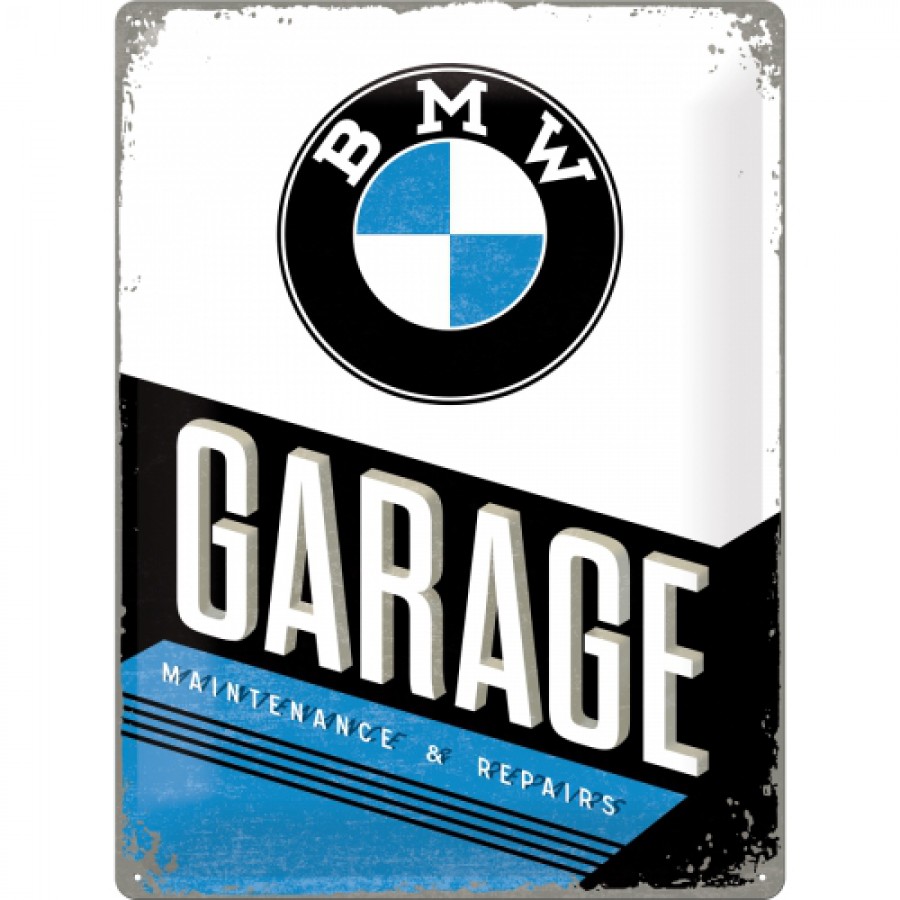 Placa metalica 30X40 BMW Garage