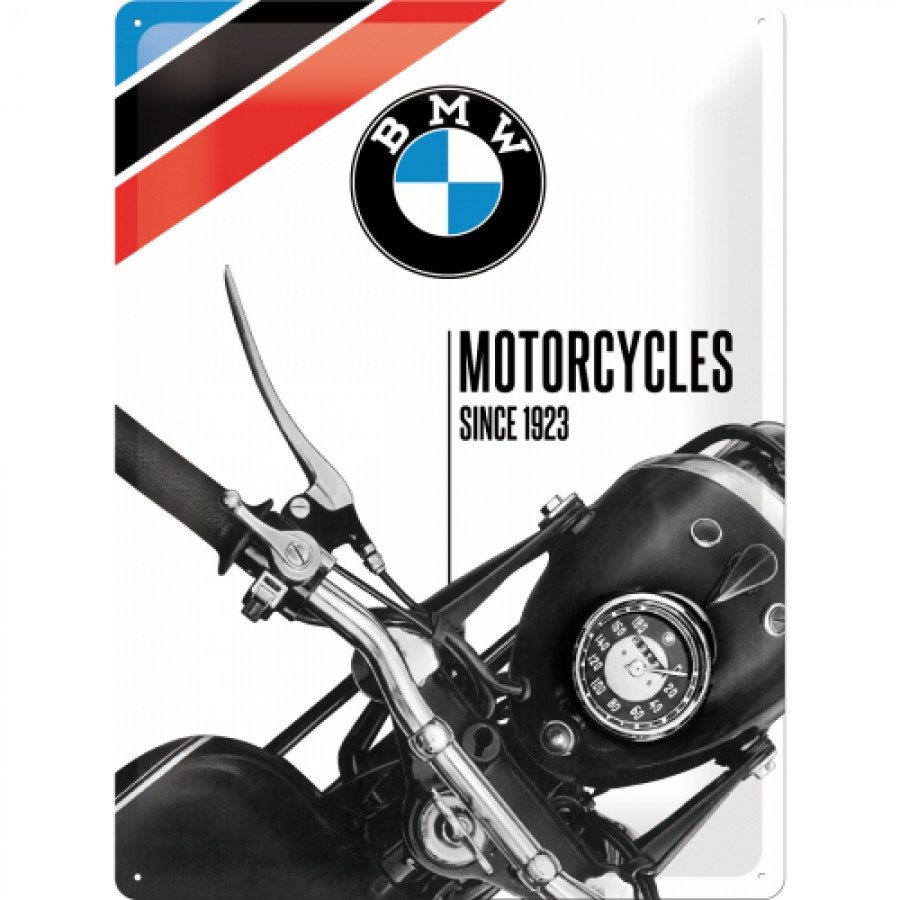 Placa metalica 30X40 BMW Motorcycles Since 1923