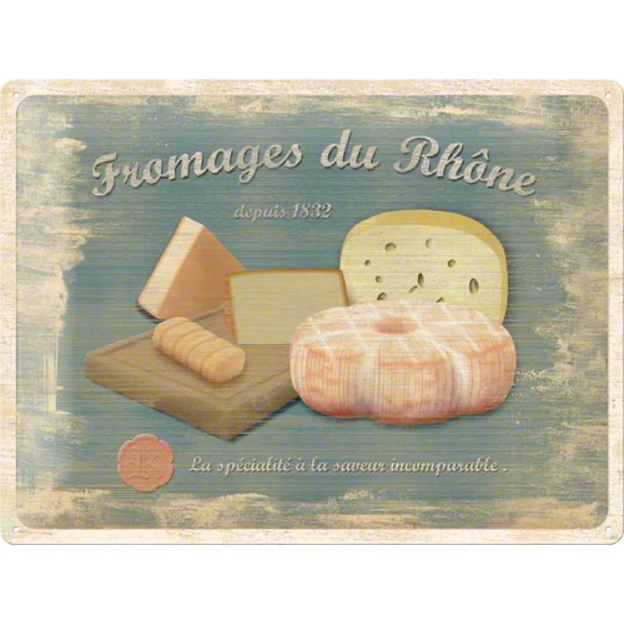 Placa metalica 30X40 Fromages du Rhone