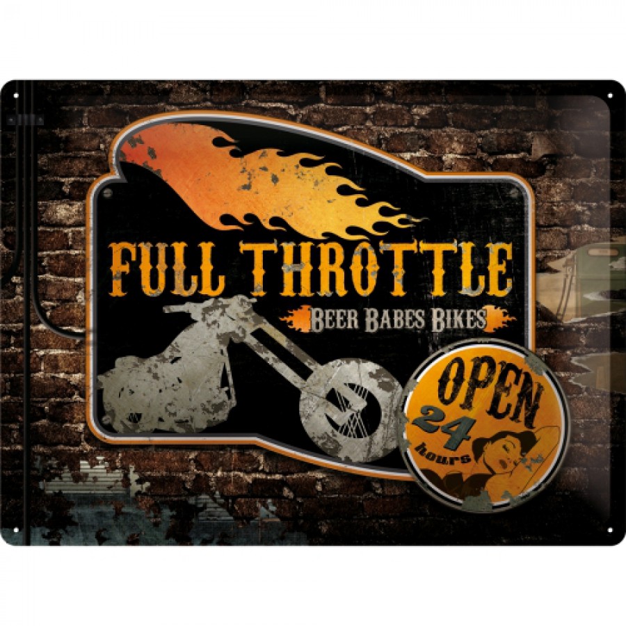 Placa metalica 30X40 Full Throttle