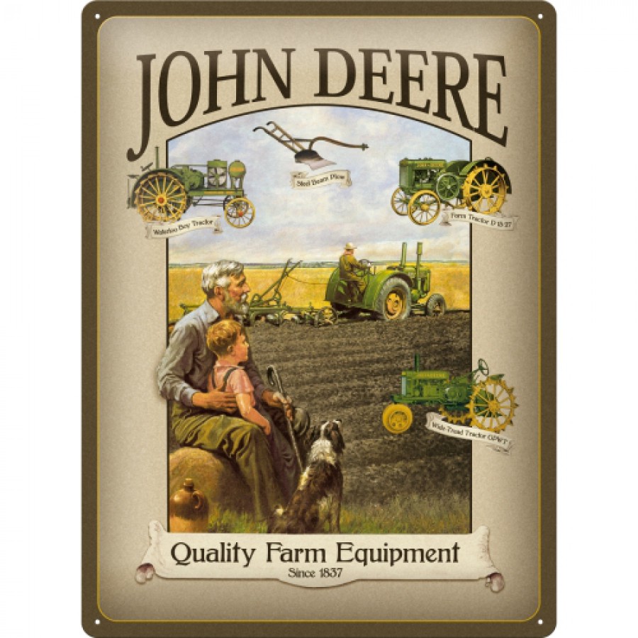 Placa metalica 30X40 John Deere Farm