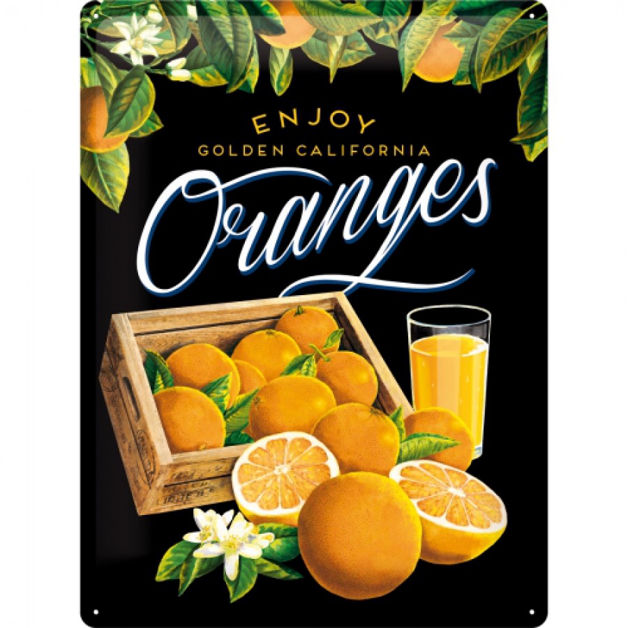 Placa metalica 30X40 Oranges black