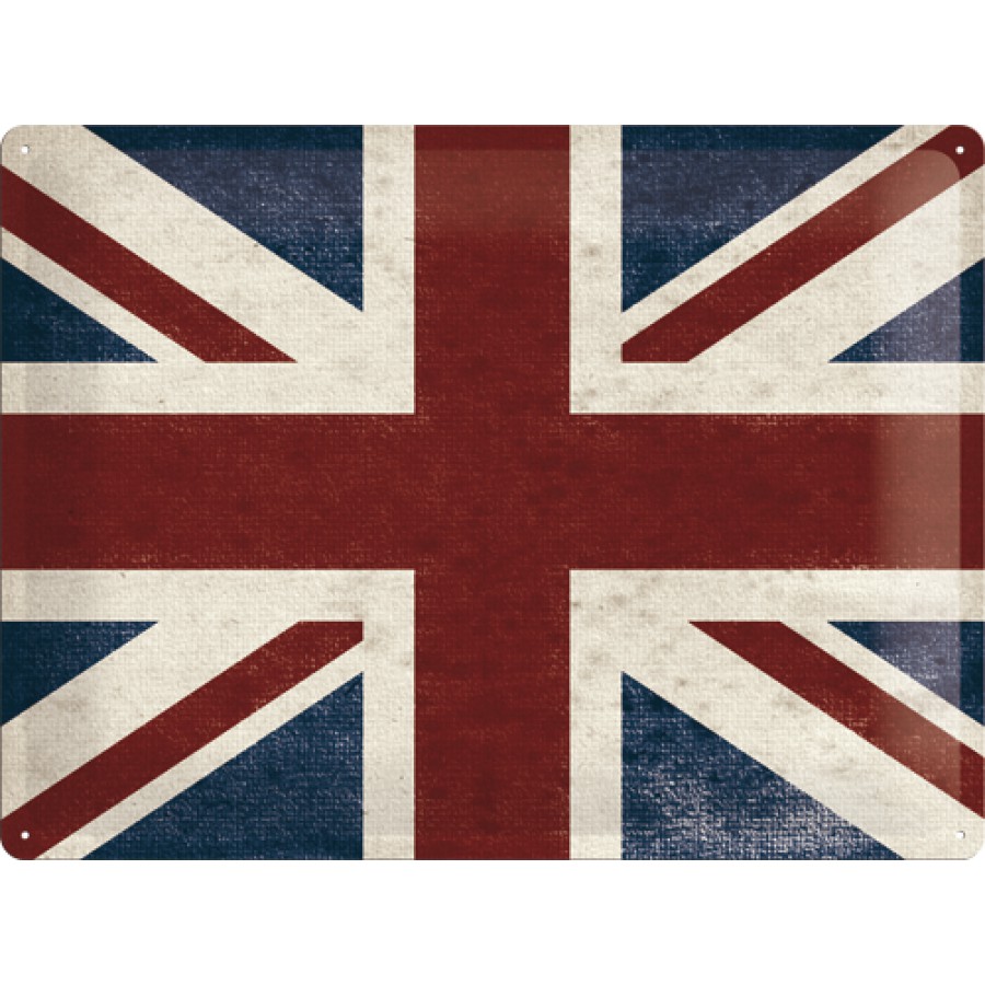 Placa metalica 30X40 Union Jack