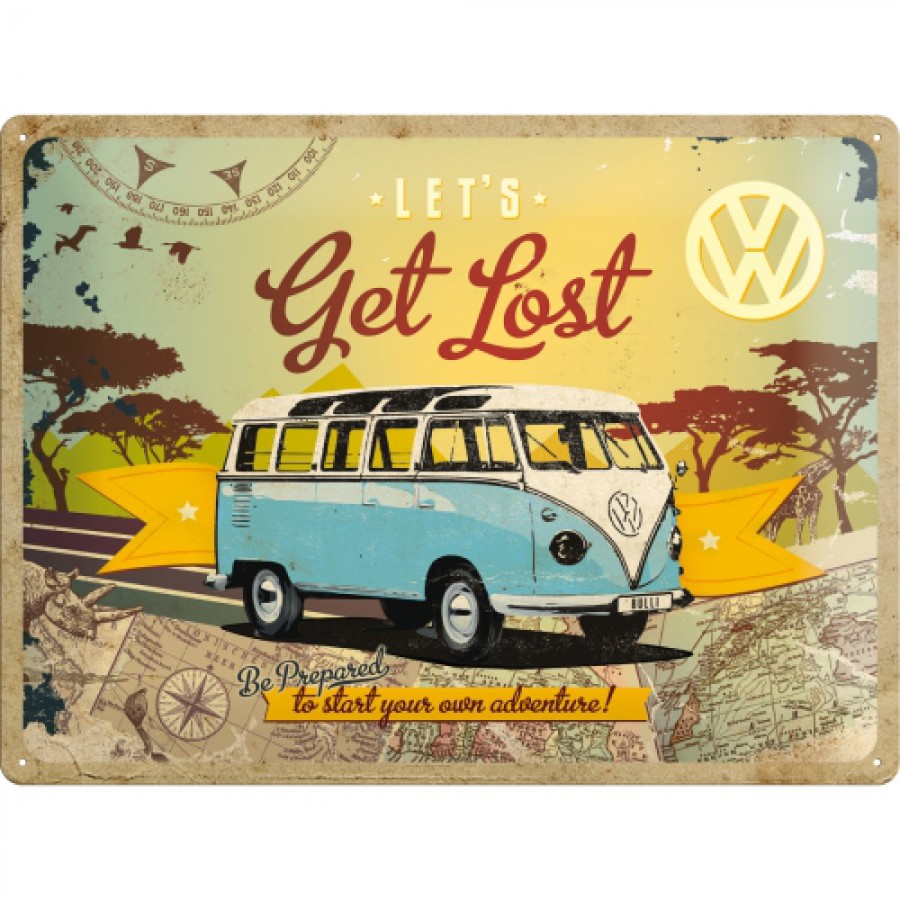 Placa metalica 30X40 Volkswagen Get Lost