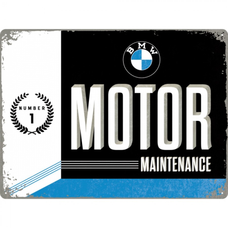 Placa metalica 30x40 BMW MOTOR