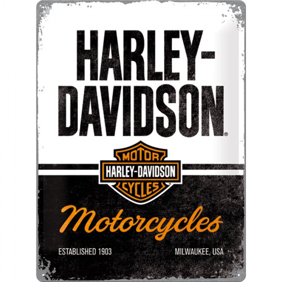 Placa metalica 30x40 Harley Davidson Motorcycles