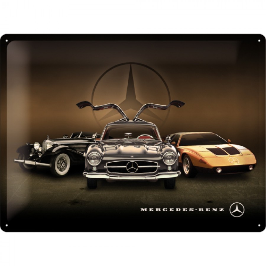 Placa metalica 30x40 Mercedes Benz 3 masini