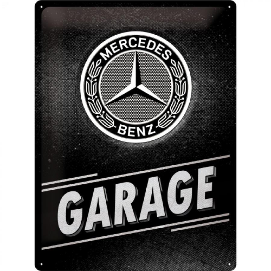 Placa metalica 30x40 Mercedes Benz Garage