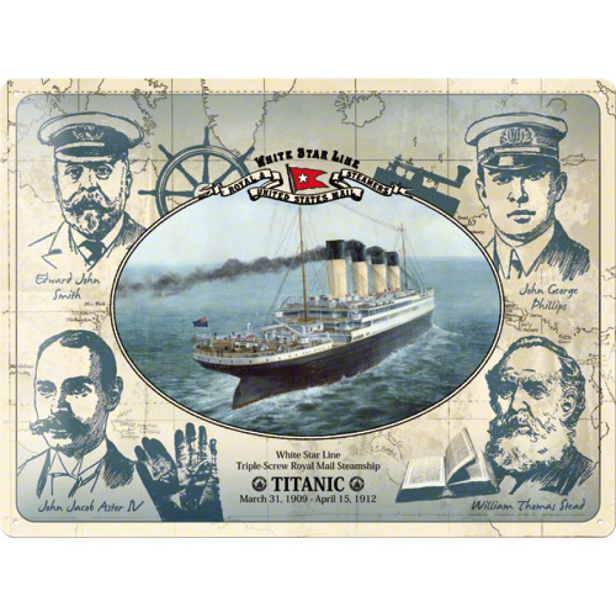 Placa metalica 30x40 Titanic