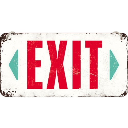 Placa metalica cu snur 10x20 EXIT