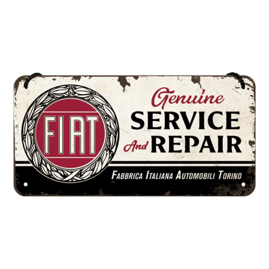 Placa metalica cu snur 10x20 Fiat Service Repair