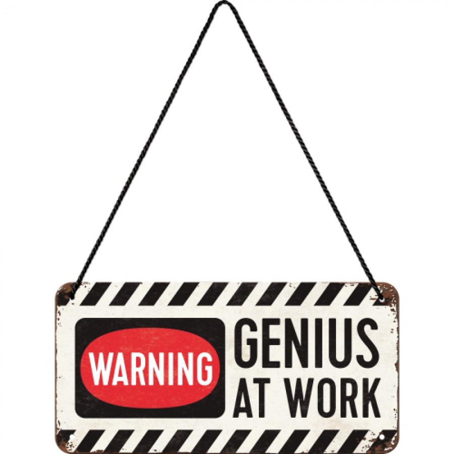 Placa metalica cu snur 10x20 Genius at work 1