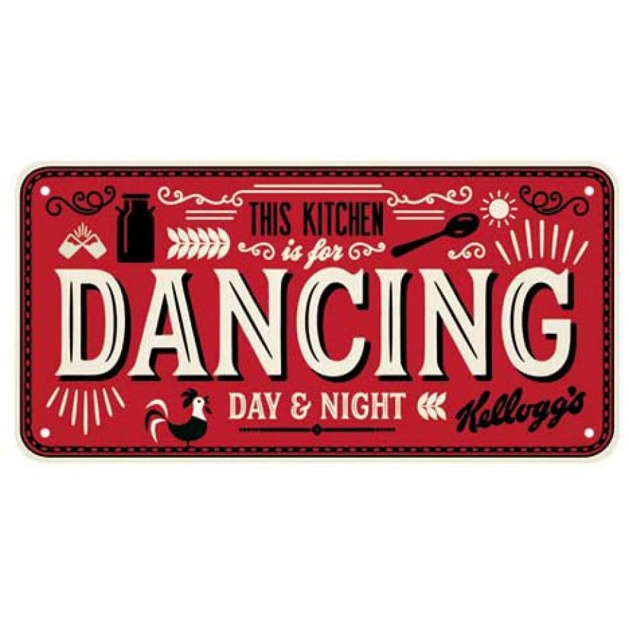 Placa metalica cu snur 10x20 Kelloggs This Kitchen is for Dancing 2