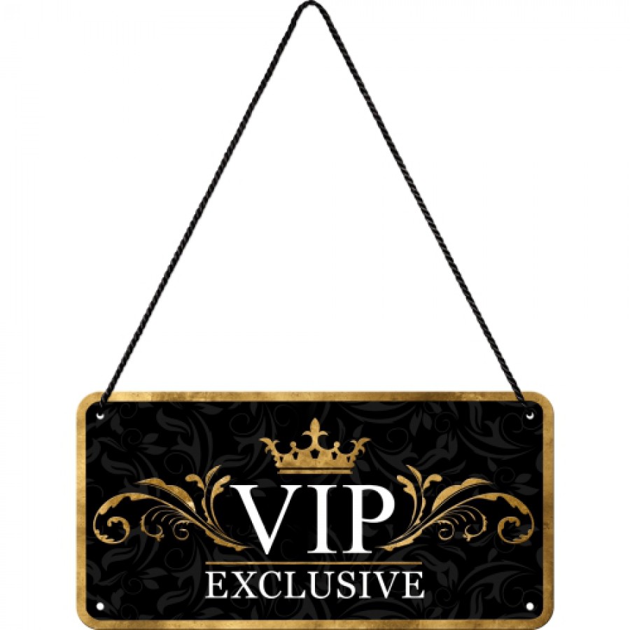 Placa metalica cu snur 10x20 VIP Exclusive 1