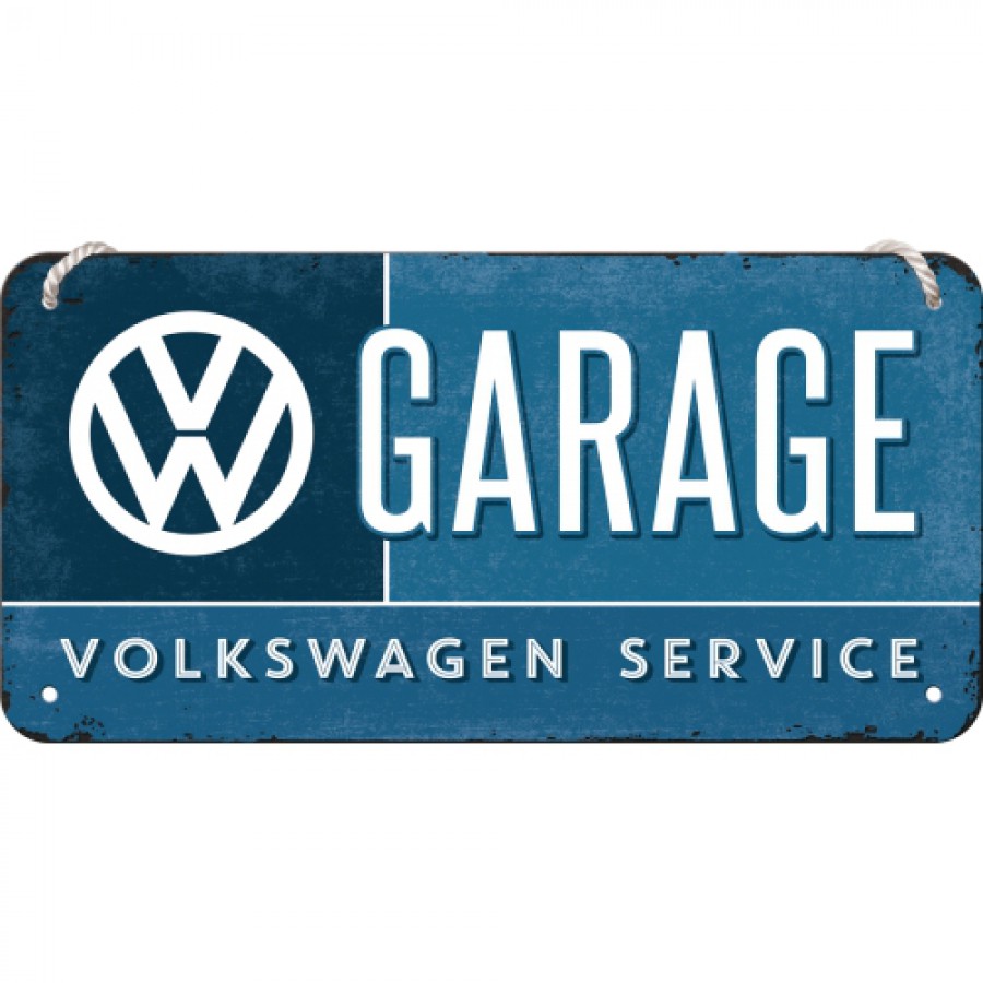 Placa metalica cu snur 10x20 Volkswagen Garage