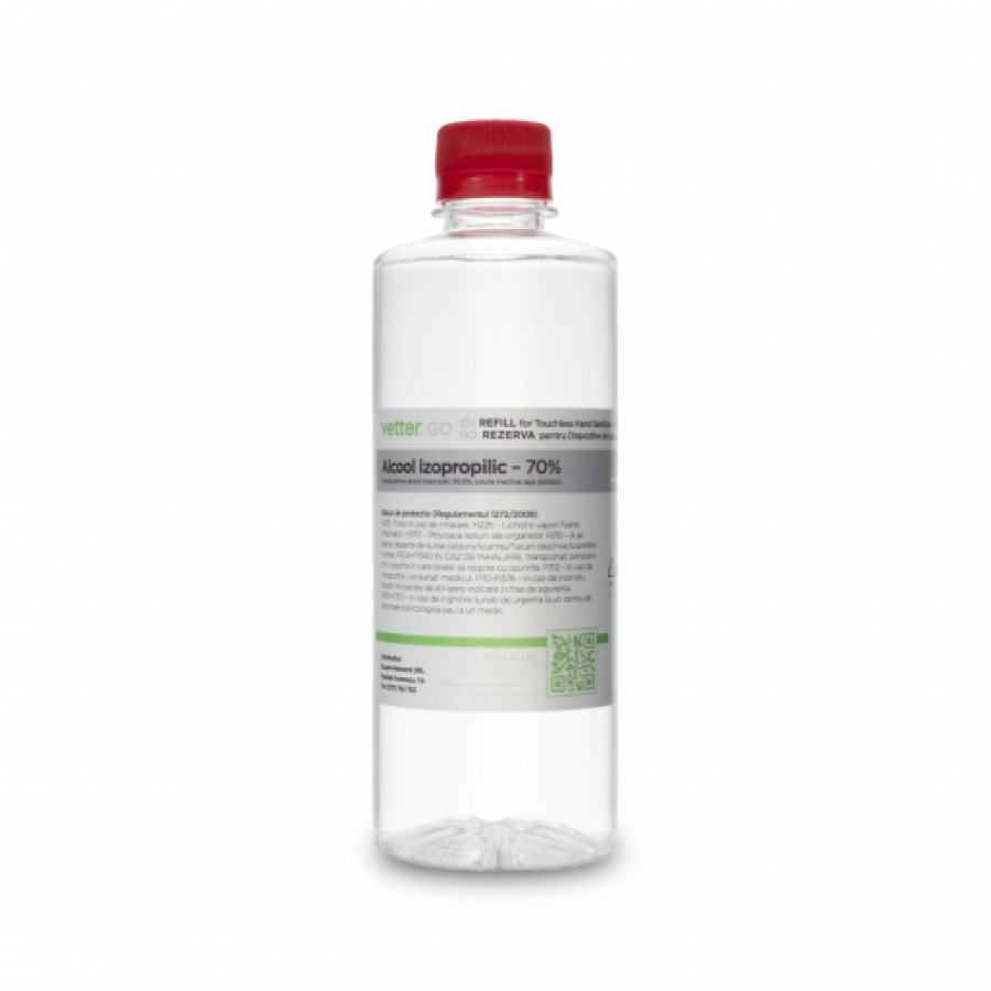 Rezerva pentru dispozitivele de igienizare cu pulverizare prin inductie alcool izopropilic 70 500 ml