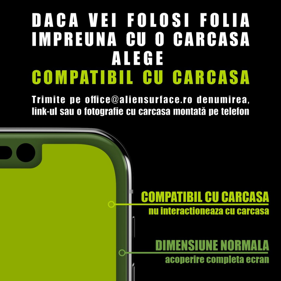 Samsung Galaxy Note 10 Plus folie protectie Alien Surface Alege acoperirea telefoanefara kit Compatibil cu carcasa Ecran
