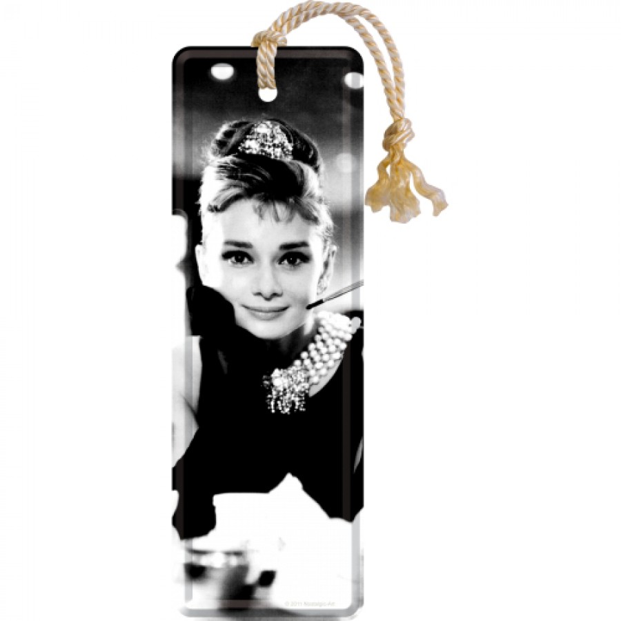 Semn de carte metalic Audrey Hepburn Holly Golightly 1