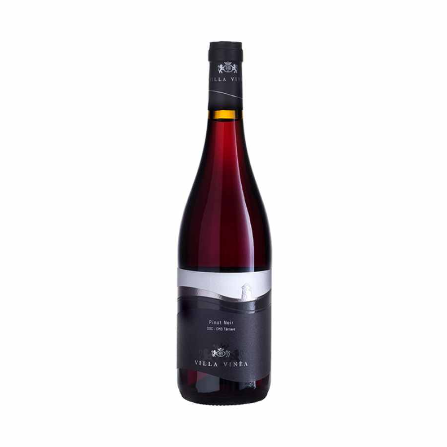 Vin rosu sec demisec Pinot Noir Villa Vinea Premium Tarnave Transilvania Eticheta