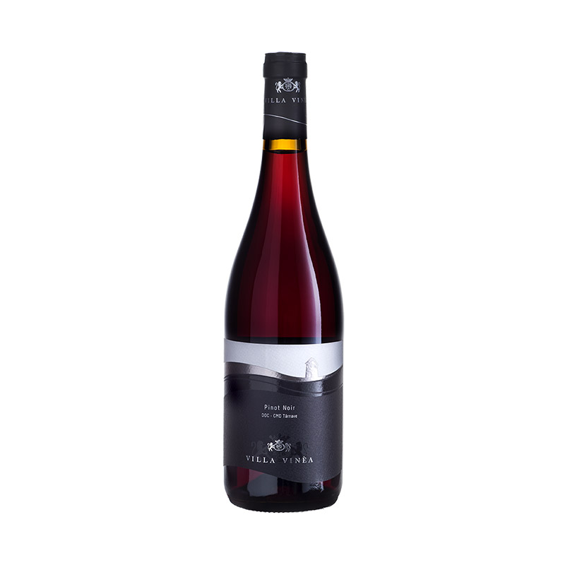 Vin rosu sec demisec Pinot Noir Villa Vinea Premium Tarnave Transilvania Eticheta